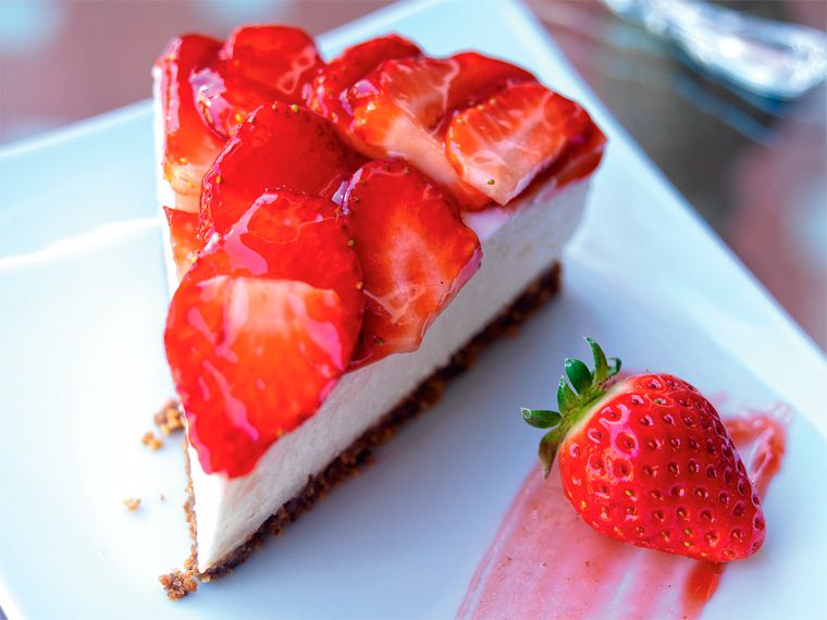 rebanada de cheesecake